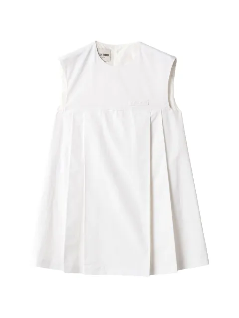 Miu Miu poplin mini-dress White MF6381SOOO19SE