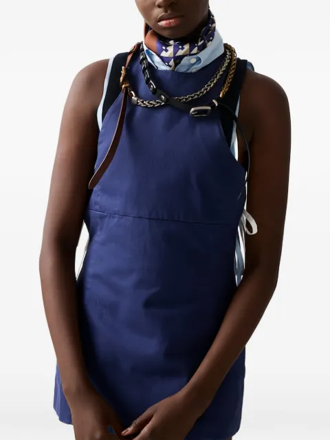 Miu Miu garment-dyed gabardine mini-dress Blue MF6345SOOO19JY