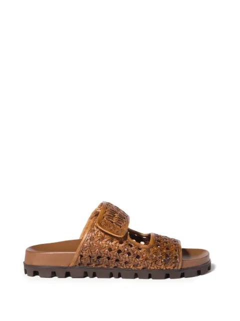 Miu Miu woven leather sandals Brown 5XX679F0103ZN7