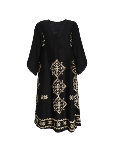GREEK ARCHAIC KORI Lefkada bell-sleeve midi dress Black S26K2143238