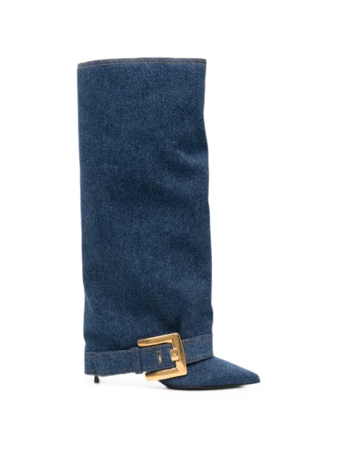 Balmain Anthem buckled boots Blue HN1TA159TWHD