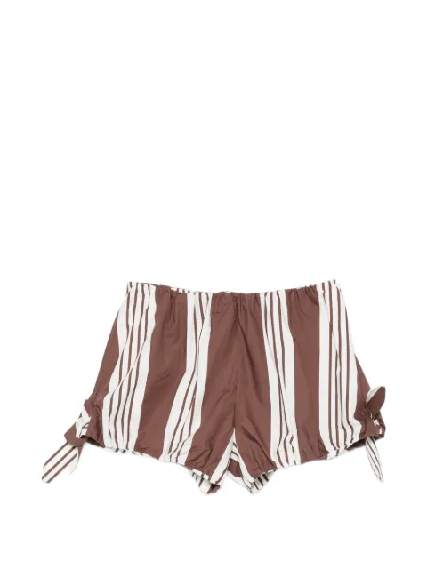 Posse Rosie striped shorts Brown PS1986CSTR