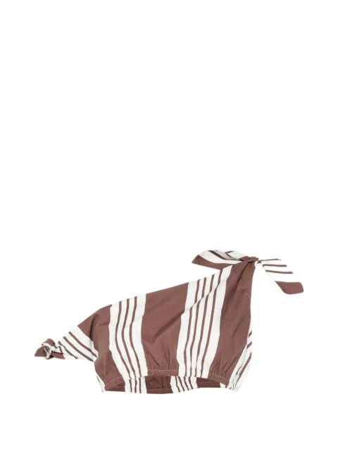 Posse Rosie striped-print top Brown PS1985CSTR