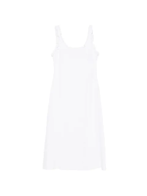 Posse Florence ruffled-seam midi dress White PS1959IVO