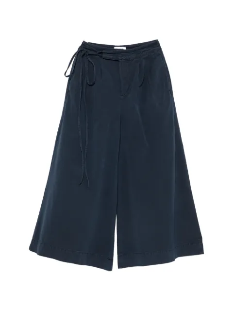 DAMSON MADDER Lotta antiqued-finish culotte trousers Blue PF26DM3893