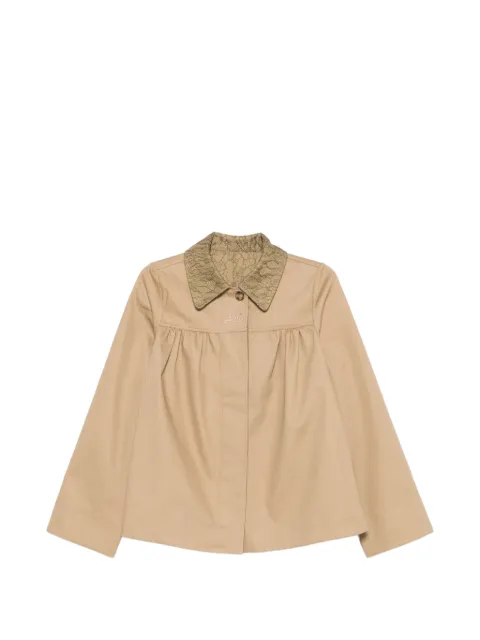 DAMSON MADDER Mini Mercedes reversible lace-collar jacket Neutrals PF26DM3822