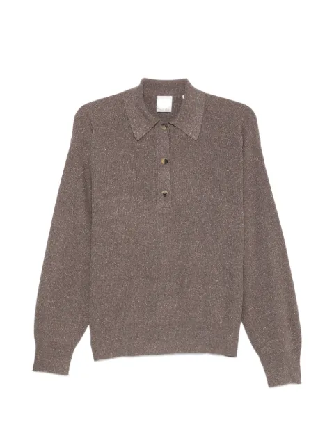 Calvin Klein Helga ribbed-knit polo shirt Brown VY01113