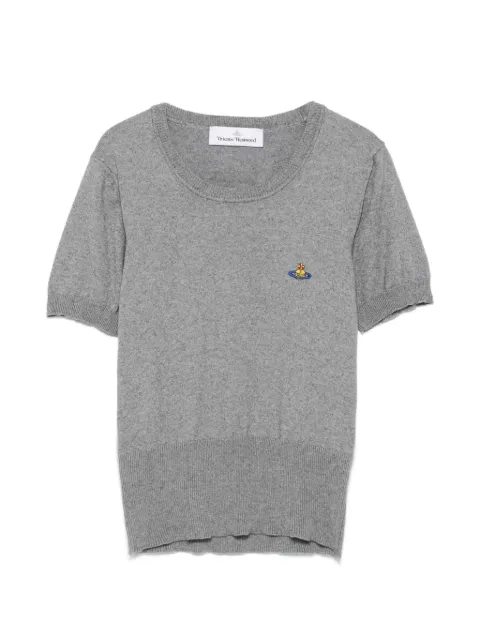 Vivienne Westwood Bea Orb-embroidered top Grey 1803002QY001V