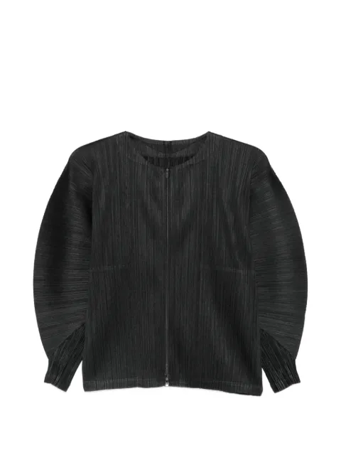 Pleats Please Issey Miyake sculptural-sleeve jacket Black PP66JC142