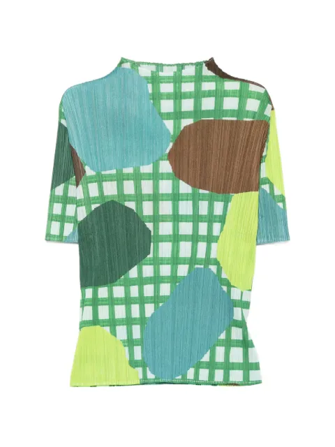 Pleats Please Issey Miyake Market short-sleeves top Green PP66JK722