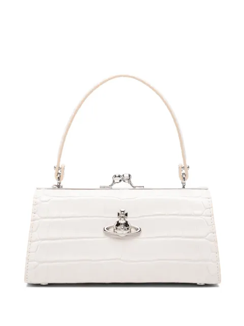 Vivienne Westwood Doll croc-embossed leather top handle bag Neutrals 4B01000QWL0098