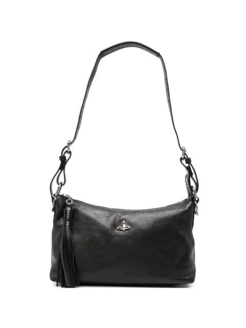 Vivienne Westwood Emma Orb-plaque shoulder bag Black 46020017WL00EB