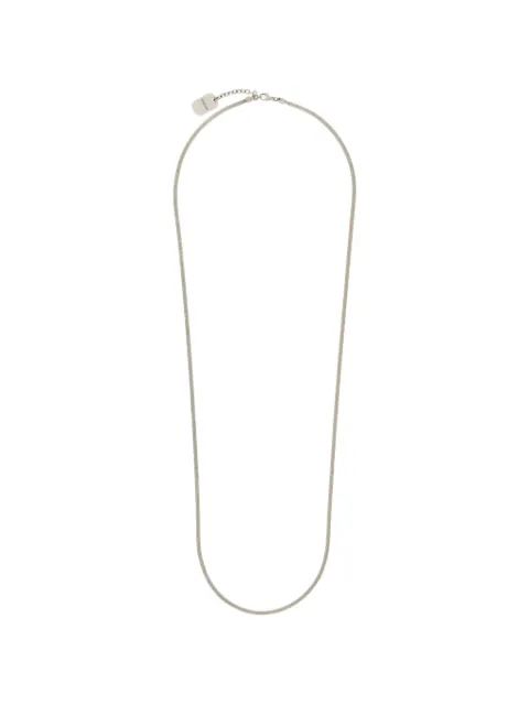Saint Laurent logo-plaque necklace Silver 858902Y1500