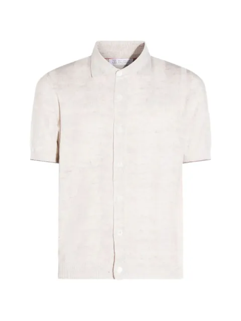 Brunello Cucinelli buttoned linen shirt Neutrals M2L707805CSN89