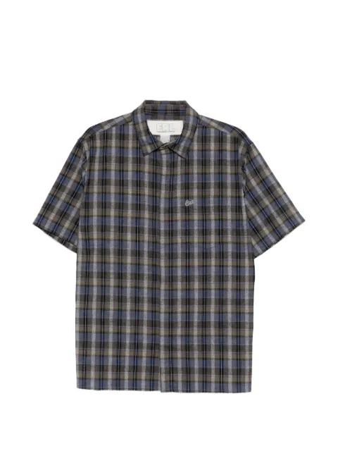 ERL check-pattern shirt Brown ERL12B011