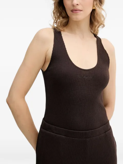 Karl Lagerfeld waffle-knit tank top Brown B1W440072EP