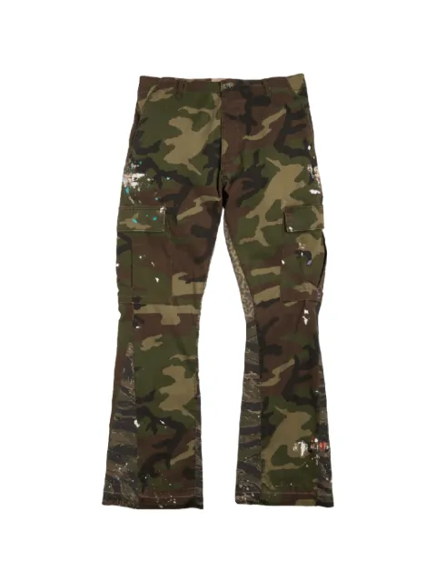 GALLERY DEPT. LA Flare paint-splatter cargo pants Green LA5360FCAMO