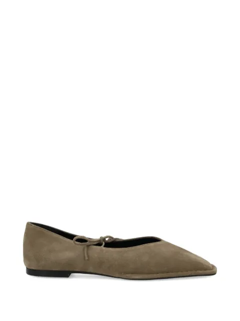 ALOHAS Sway tie-detail ballet flats Neutrals S10094603SUEDEKHAKI