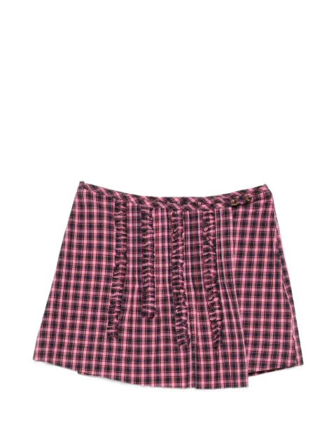 DAMSON MADDER Glinda ruffled checked mini skirt Pink PF26DM3871