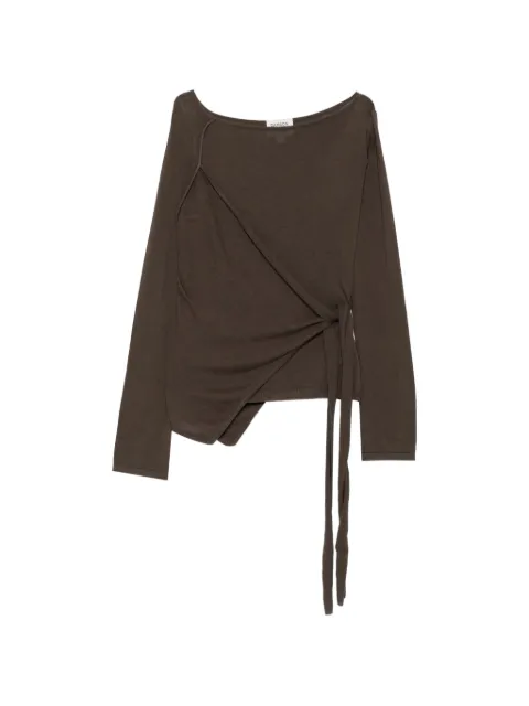 DAMSON MADDER Hannie wrap-style sweater Green PF26DM3877