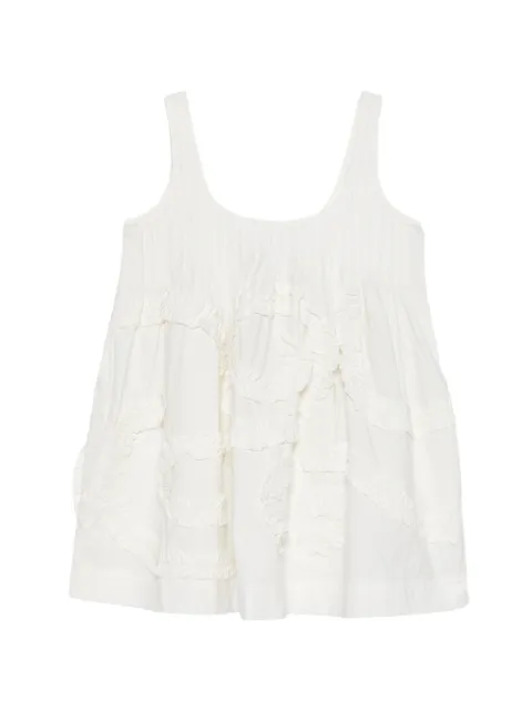 DAMSON MADDER Stella ruffle-trimmed mini dress White PF26DM3842