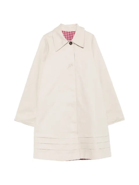 DAMSON MADDER Mercedes bow-detail reversible trench coat Neutrals SS25DM1003