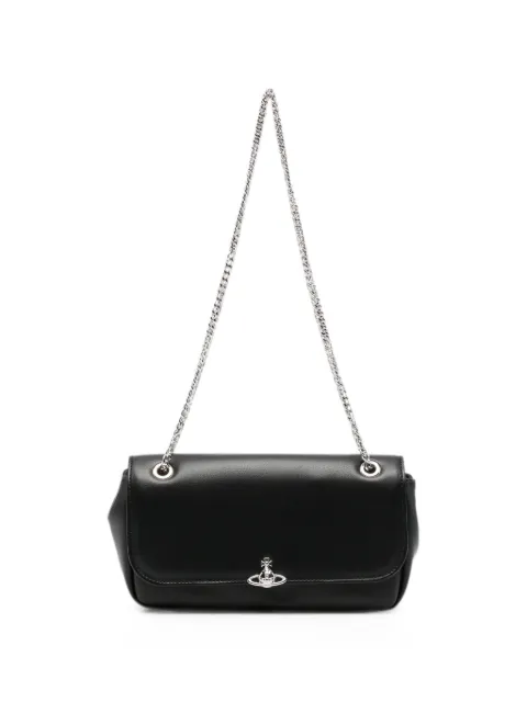 Vivienne Westwood Orb-plaque chain-strap mini crossbody bag Black 5C01000XWS0026