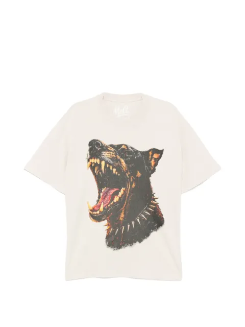 Melt dog-print T-shirt Neutrals MS5170