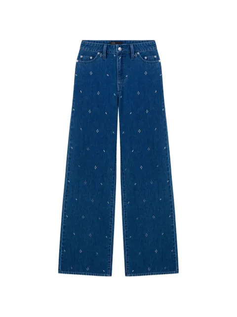 Maje wide jeans with rhinestones Blue MFPJE00790