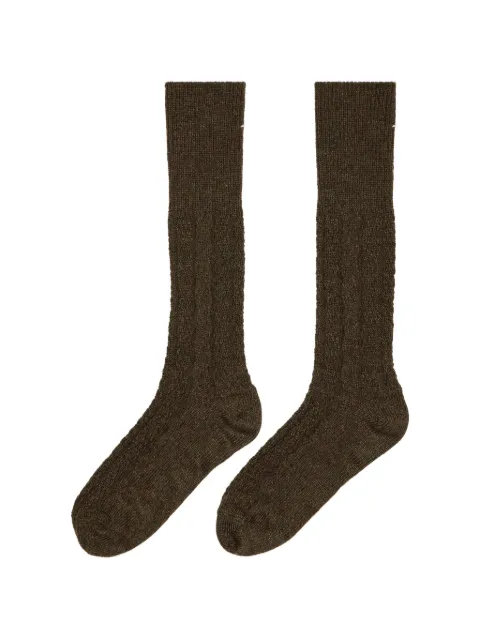 Maison Margiela ribbed-knit socks Brown S51TL0062M13175