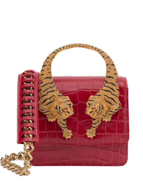 Roberto Cavalli medium Roar tiger-motif tote bag Red SKB023PZ975
