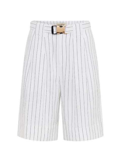 Nicholas Belinda striped belt bermuda shorts White P24SH110LV