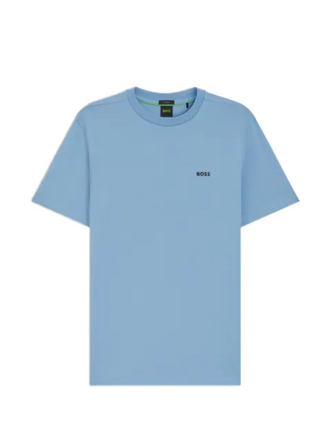 BOSS stretch-cotton T-shirt with logo detail Blue 50506373
