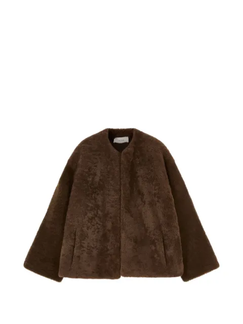 The Row round-neck long-sleeves jacket Brown 10536R87