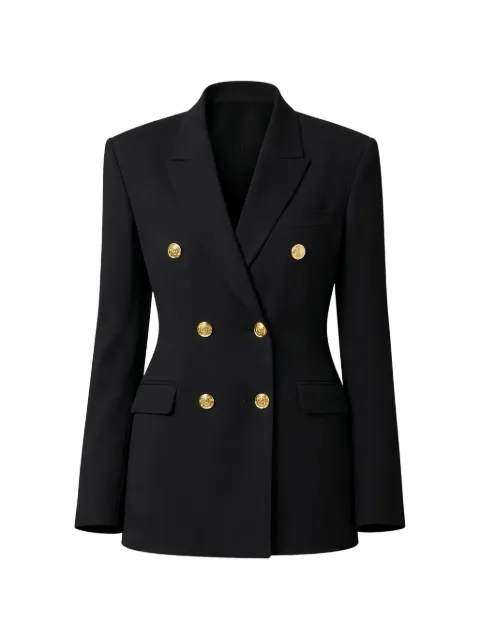 Elisabetta Franchi gabardine double-breasted jacket Black GI20061E2