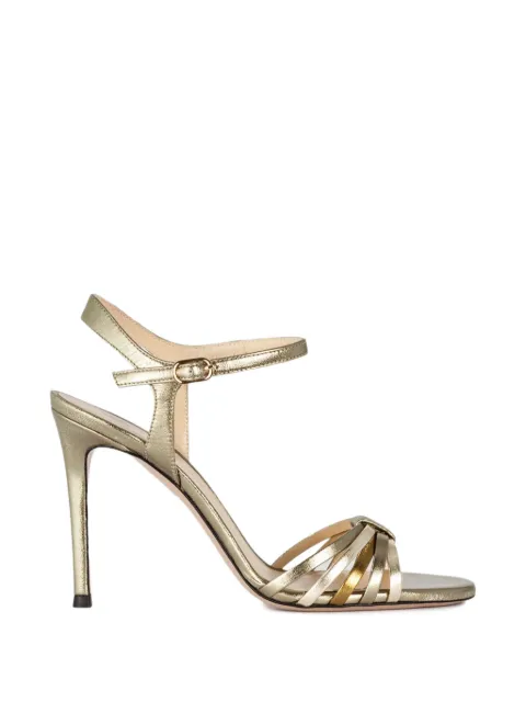 Roberto Festa Regen strappy metallic leather sandals Gold REGENLUXORALBAOROPLATINO
