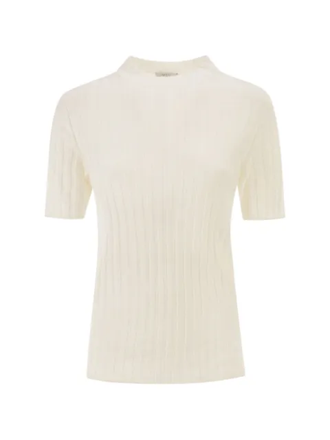 Peserico ribbed short-sleeve sweater Neutrals M99463F1409163401