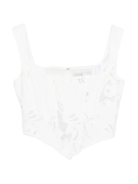 Giuseppe Di Morabito embroidered crop top White 06PSTO196S1631302