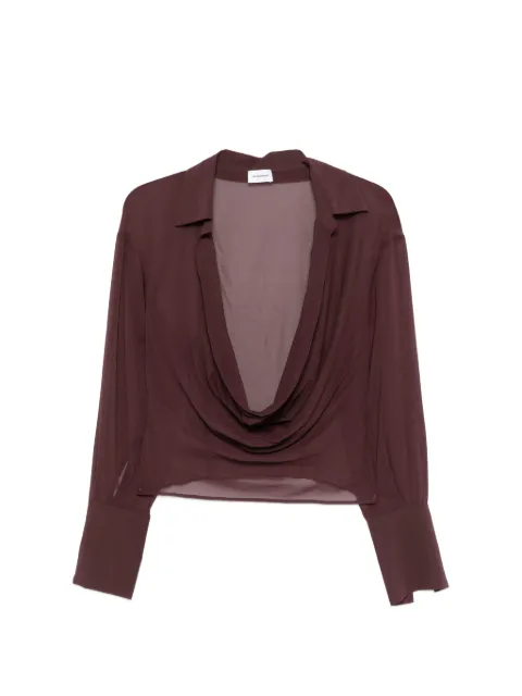 THE ANDAMANE cowl neck shirt Brown T190953BTNS038