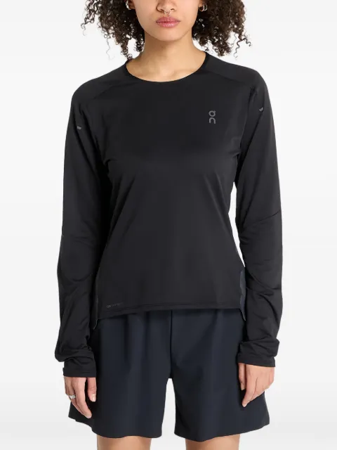 On long-sleeves performance T-shirt Black 1WE10320106A