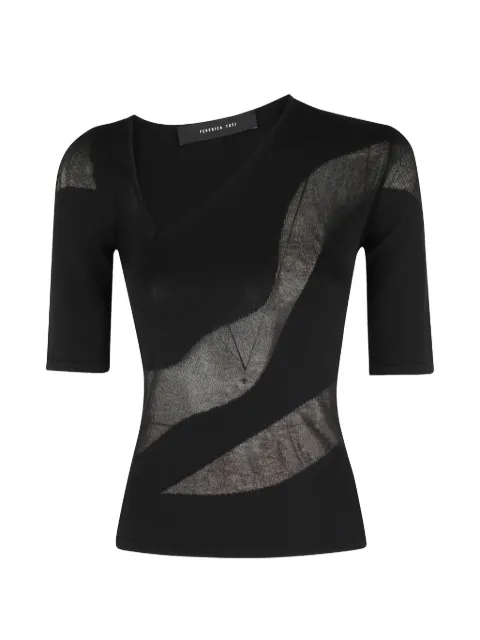 Federica Tosi asymmetric knit top Black 42005450098