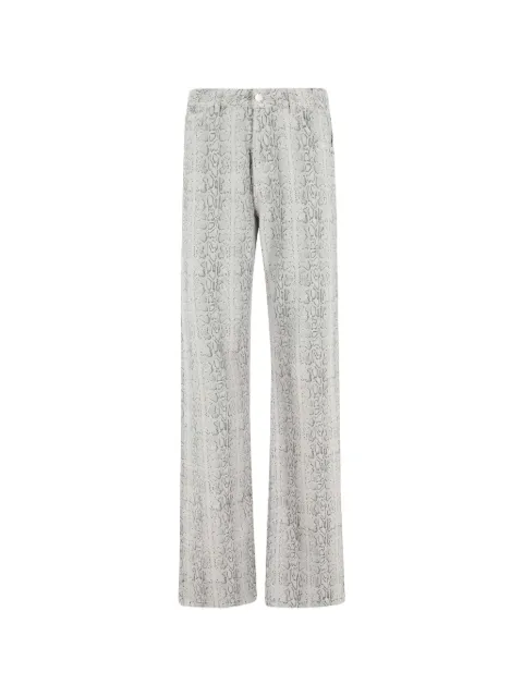 Federica Tosi snakeskin straight jeans Grey 40802401098