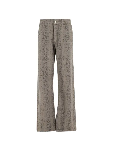 Federica Tosi snakeskin jeans Neutrals 40802401098