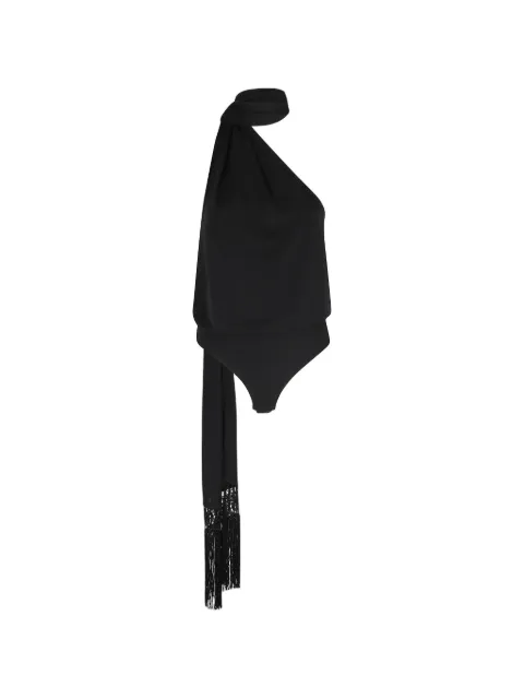 THE ANDAMANE one-shoulder fringed blouse Black T190777ATJP073098