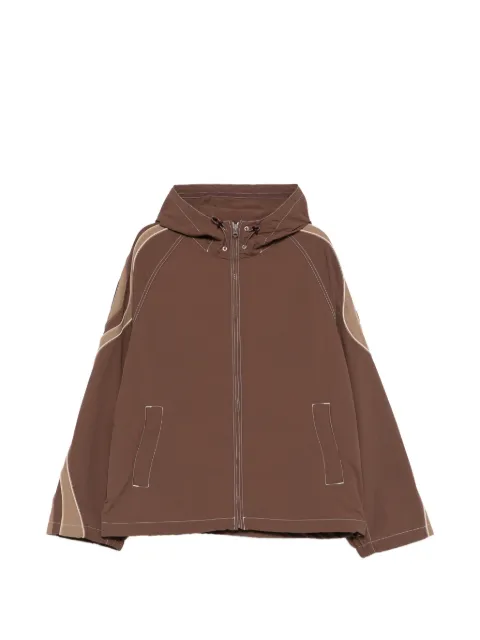 ERL hooded panelled jacket Brown ERL12J020BRN