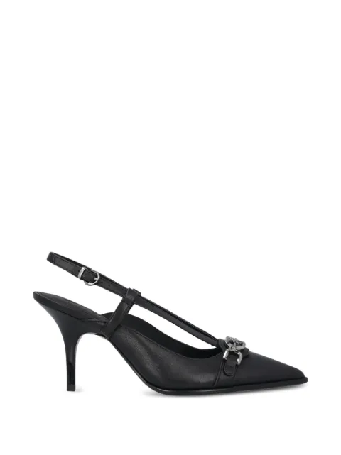 PINKO sling-back pumps in nappa leather with straps and stiletto heel Black SD0501P003