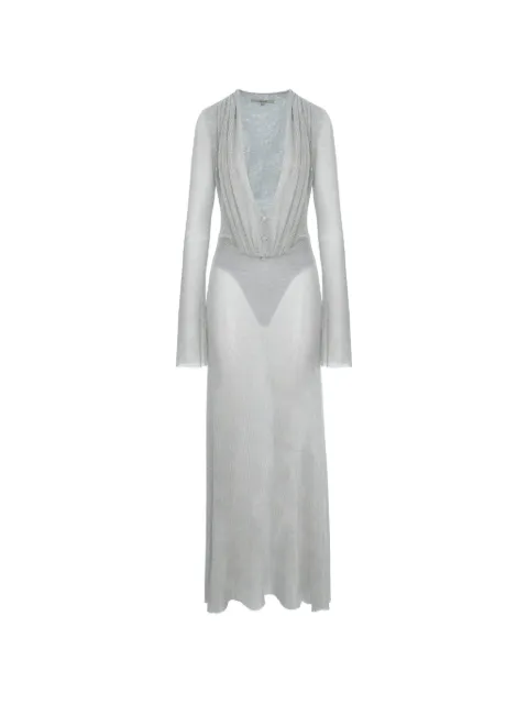 MANURÍ Suki maxi dress Silver MRSS25DR9CHVI041