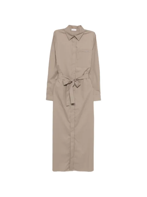 Peserico tie-waist pocket dress Grey A02540D00A01979