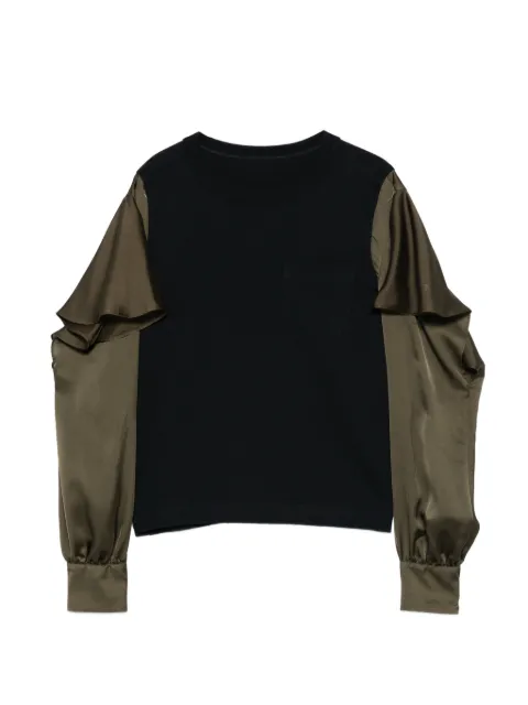 sacai ruffled long-sleeve blouse Blue 2608403
