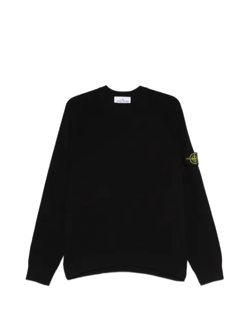 Stone Island 5100020 light raw hand organic cotton loose-fit crewneck jumper with raglan sleeves Black L1S155100020S01B9